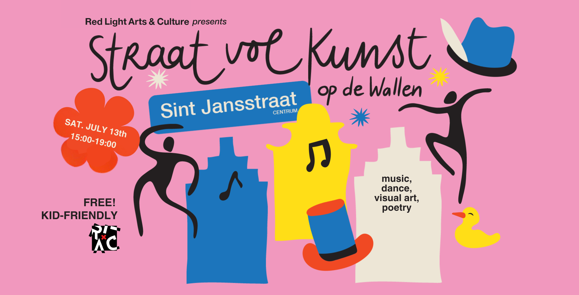 English Website Banner Straat vol Kunst