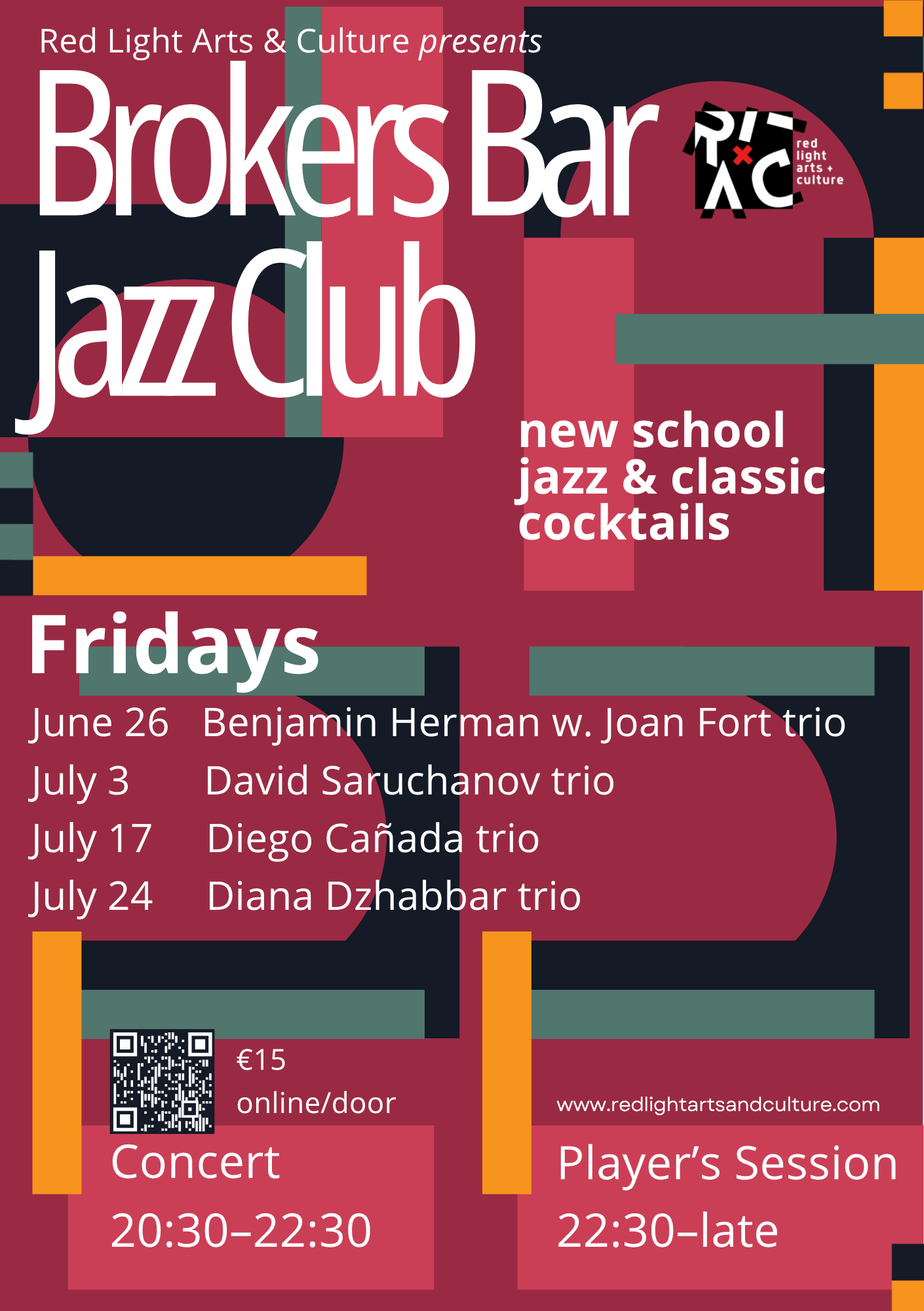 Brokers Bar Jazz Club Flyer Summer 2026